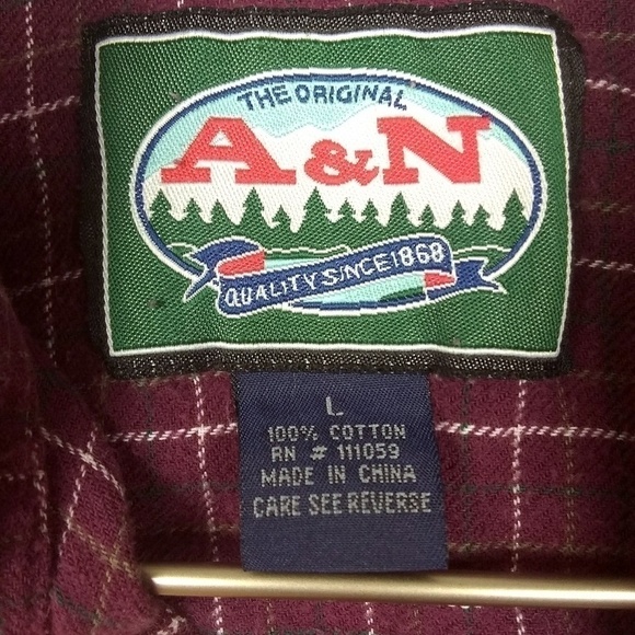 A&N Flannel Button Down Shirt | szL - Picture 3 of 4